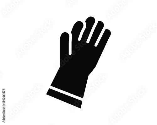 Black Silhouette of an Outstretched Hand Gesture Representing Help or Greeting