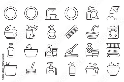 Shipping and logistics symbols for warehouse and transport communication