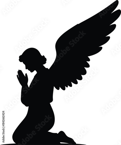 Kneeling Angel Silhouette