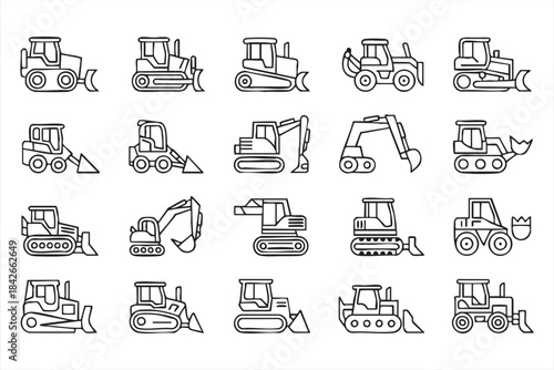 Industrial equipment illustrations for infrastructure and development workflows