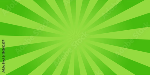 Simple Vibrant Gradient Green Swirl Radial Texture In Blank Horizontal Plain Background