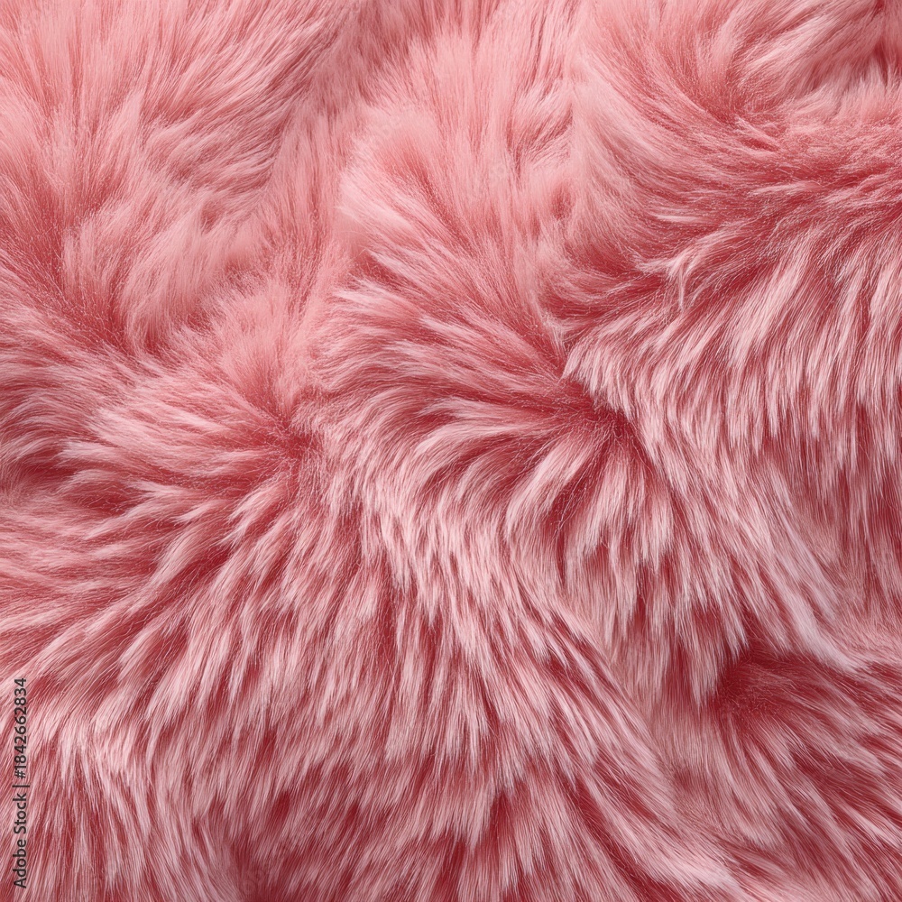 Fototapeta premium Pink faux fur fabric background