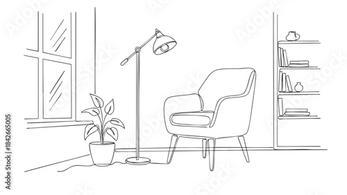 Simple black line on white background providing a graphic element design asset