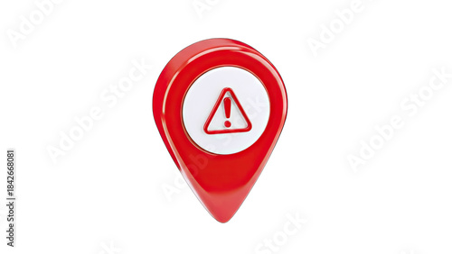 Free Download Warning Location Pin Icon - Alert Concept - GFXLoad