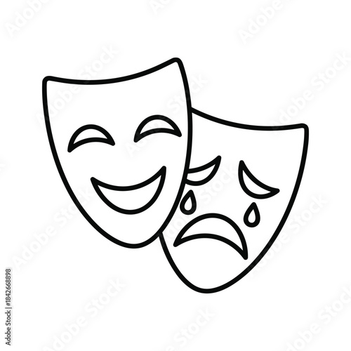 Theater masks representing comedy and tragedy
