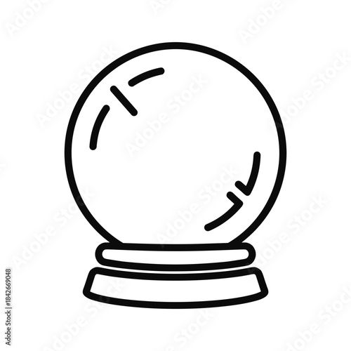 Crystal ball on stand for fortune telling