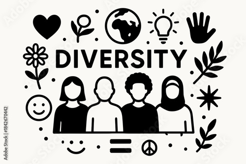 Diversity and Inclusion People Icons