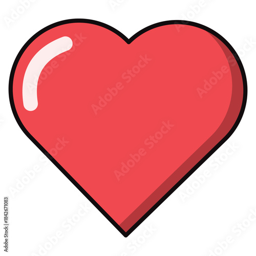 Love's Embrace: A vibrant heart, a universal symbol of love, compassion, and affection. Evoking feelings of warmth and tenderness, the image captures the essence of caring.