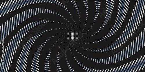 Design spiral dots backdrop. Abstract monochrome background. Vector-art illustration. No gradient