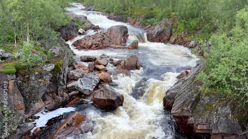 The rapids of Storforsen on the island of Senja, Norway