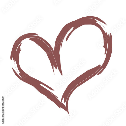 Love shape in nude color