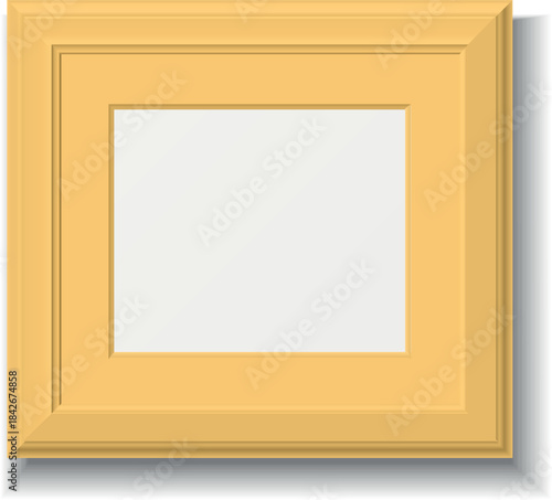 A yellow frame with a white background