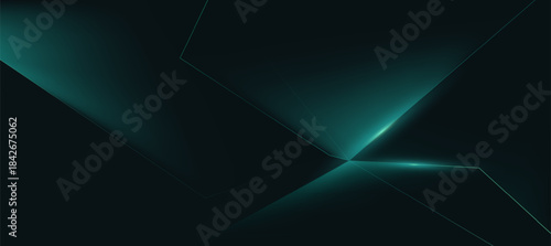 Modern abstract luxury banner, abstract green and black polygon elegant background vector for branding presentation or product ads bg