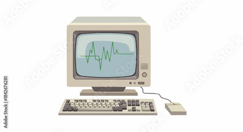 computer monitor with mouse