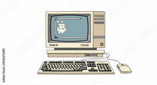 old computer keyboard