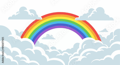rainbow and clouds