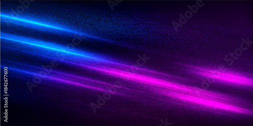 Abstract blue background loop with soft flowing purple light waves and glowing lines technology design