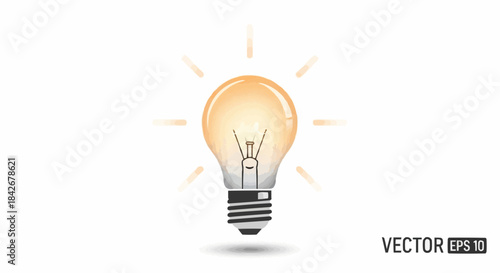light bulb on white background