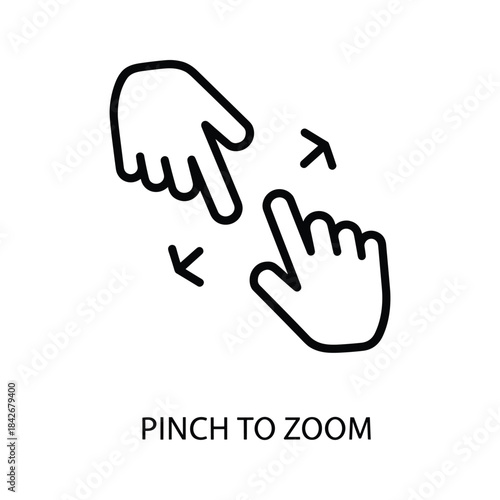 Pinch to zoom gesture illustration
