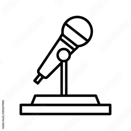 Microphone on stand