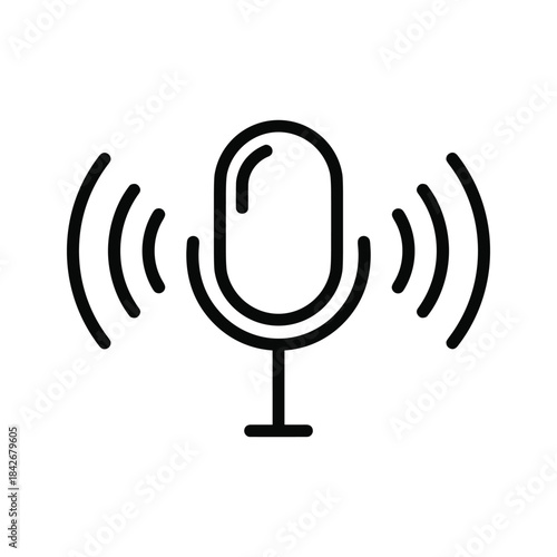 Microphone icon representing voice and sound