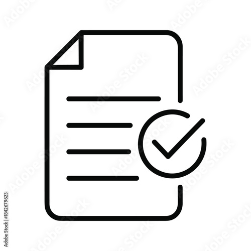 Document with checkmark indicating approval or verification