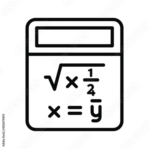 Mathematical equation on calculator display