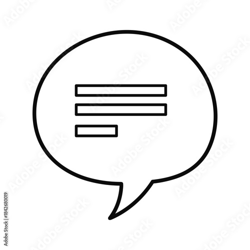 Simple speech bubble icon representing communication
