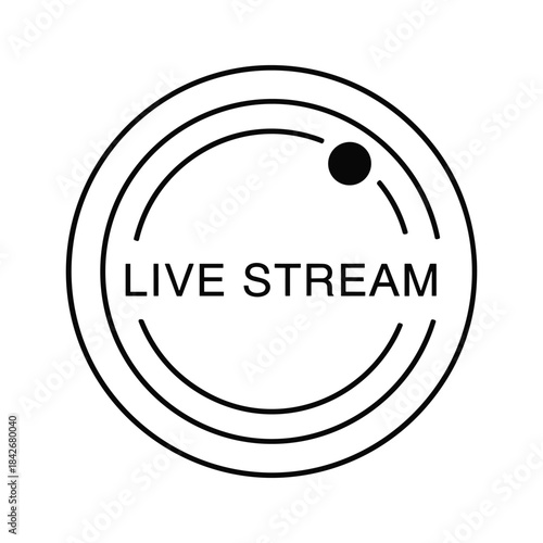 Live stream icon representing real-time online broadcasting