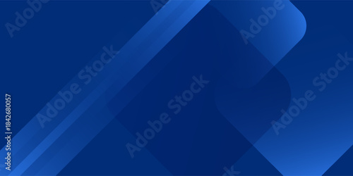 Abstract blue background with glowing geometric lines. Modern blue gradient square shape design. Futuristic technology concept. Suit for brochure, corporate, website, poster, banner, eps 10