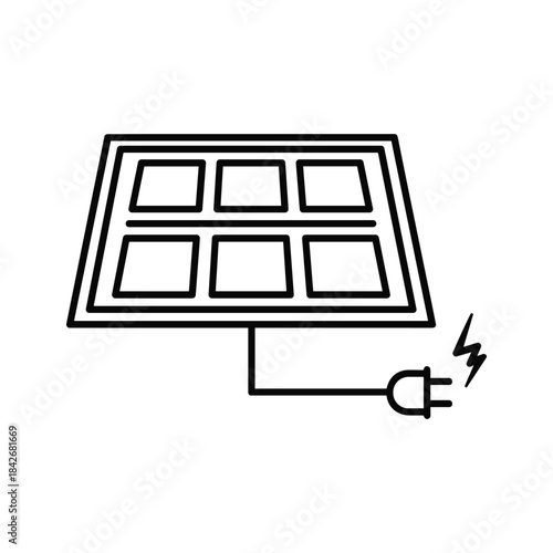 Solar panel generating electricity
