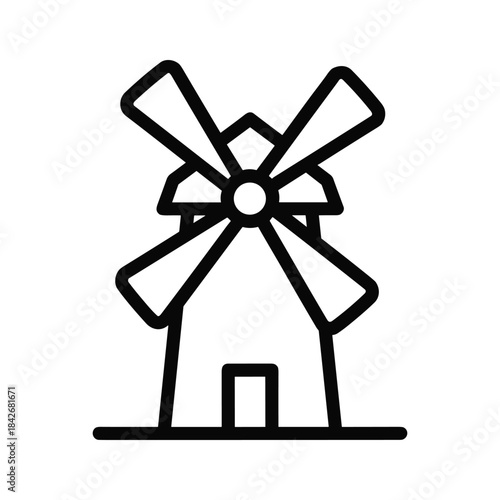 Simple windmill icon