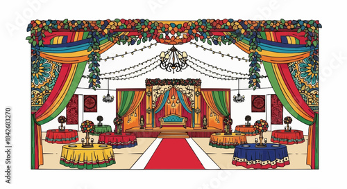 red carpet on white background