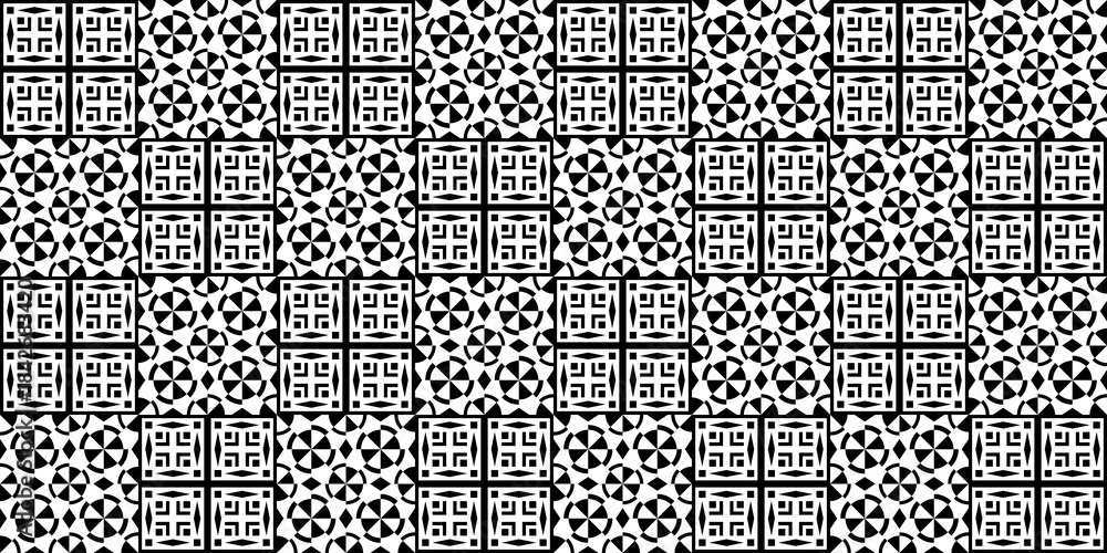 Fototapeta premium Art Deco Geometric Design Pattern for Seamless Transparent Background Template