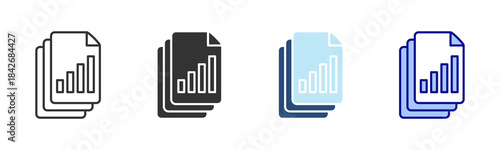 Analytics Icon Set. Designed In Multi Style