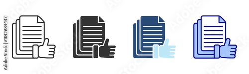 Approval Icon Set. Designed In Multi Style