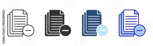 Cancel Icon Set. Designed In Multi Style