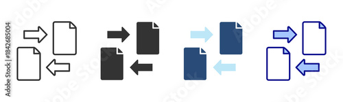 Exchange Icon Set. Designed In Multi Style