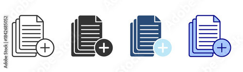 Add Icon Set. Designed In Multi Style