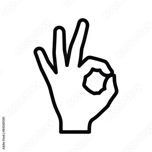 Hand showing ok sign with fingers