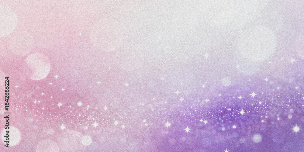 Fototapeta premium A soft blurred background of pastel shades featuring pink purple and white bokeh lights creating a dreamy effect