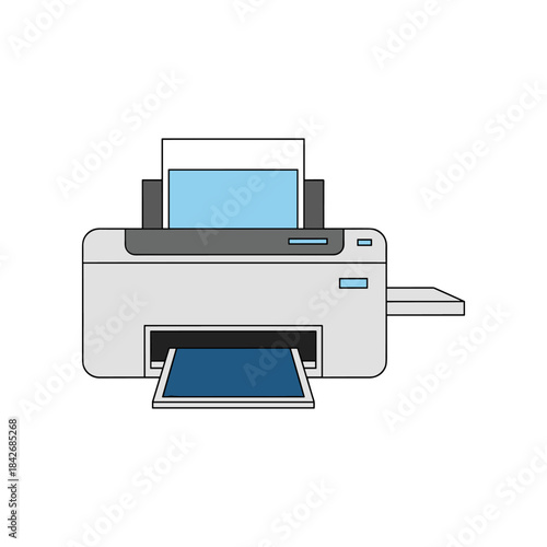 Modern office printer printing documents for business and personal use.