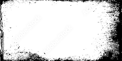 Wallpaper Mural Grunge ink splash border frame design with dark splatter vector illustration pattern Torontodigital.ca