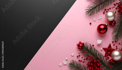  Minimal Wallpaper with Geometric Shapes in Pink on Black - Desktop Mobile