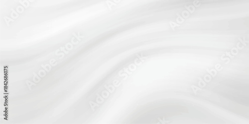 Soft white satin silk fabric texture with a smooth, flowing wave pattern for a luxury textile backdrop design