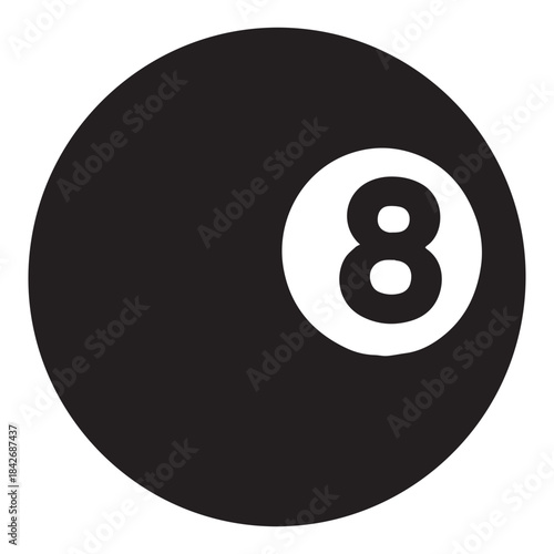 black billiard ball number 8