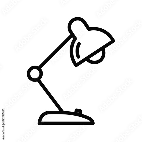 Simple desk lamp icon