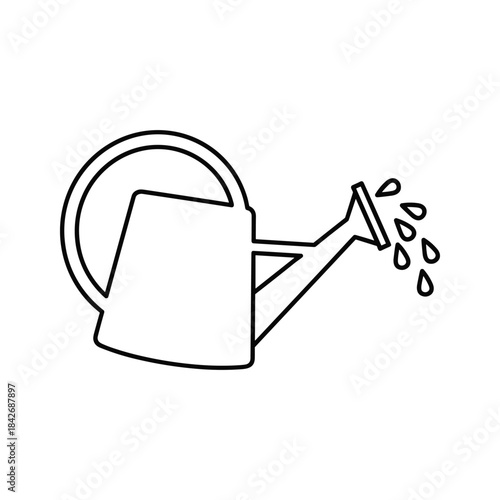 Watering can pouring water