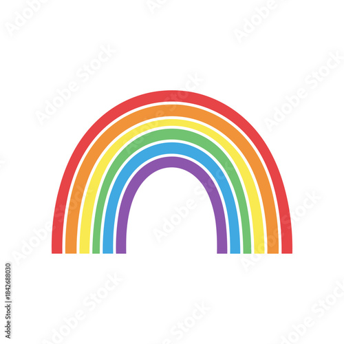 Vibrant Rainbow Arch Symbolizing Hope and Diversity.