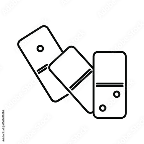 Simple line icon representing credit or debit card